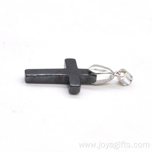 2016 Trendy Product Ethnic Hematite Cross Pendant for Birthday Gift